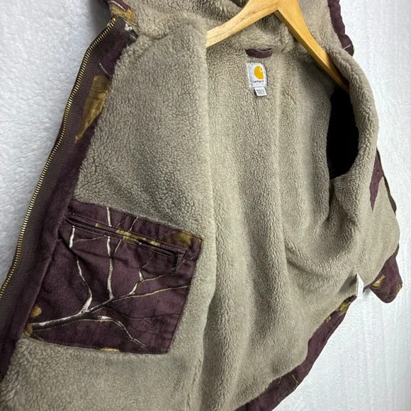 Carhartt Sierra Jacket Sherpa Womens Medium 102309 546 RealTree Camo Purple NWT - Picture 14 of 16